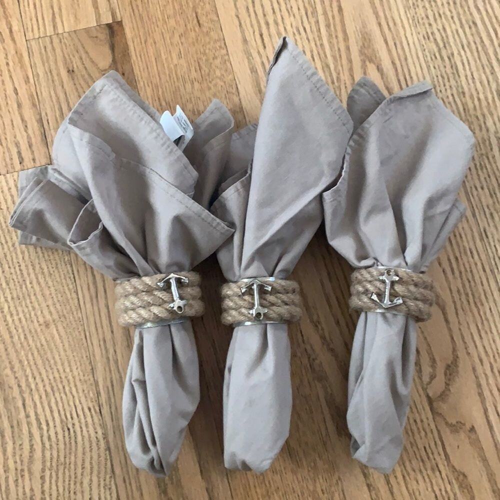 MORGAN HOME FASHION NAPKIN & COSTAL ANCHOR‎ RING SET